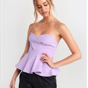 Tobi Lavender Peplum Top